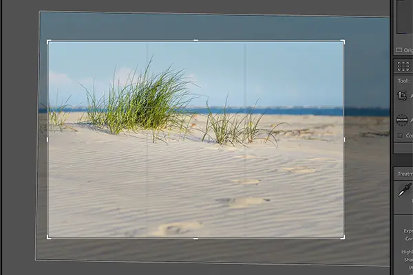 lightroom cropping frame screenshot