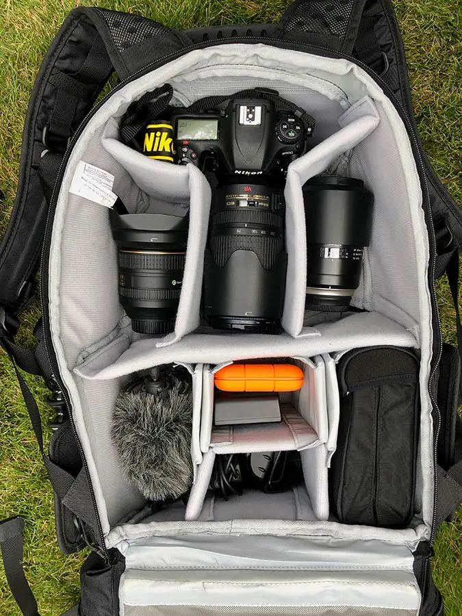 inside view of the Lowepro ProTactic 450 AW