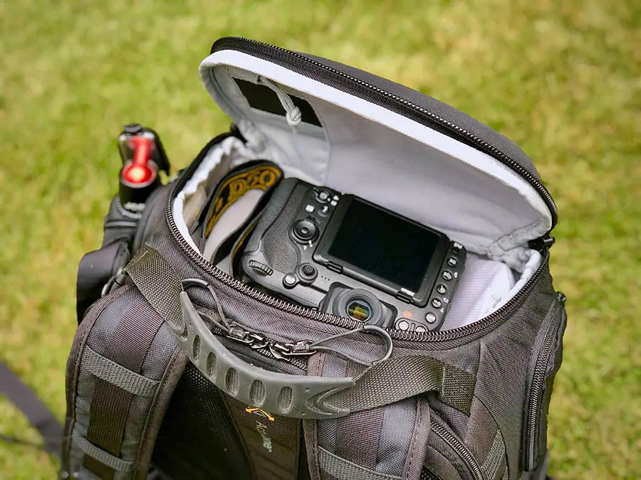 travel camera backpack with easy gear access