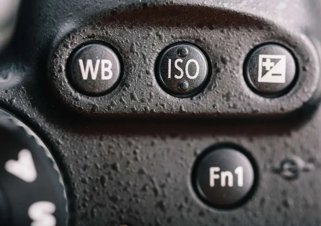 ISO Button on a camera
